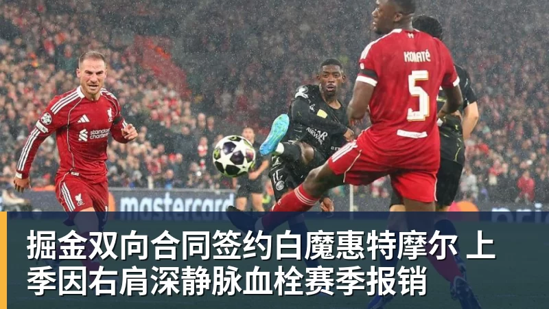 掘金双向合同签约白魔惠特摩尔 上季因右肩深静脉血栓赛季报销